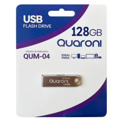 MEMORIA USB QUM-04 128GB QUARONI 2.0 MET&Aacute;LICO 