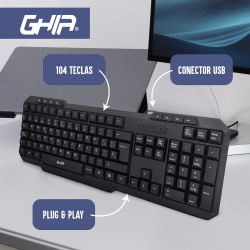 TECLADO GHIA GTA50 USB ALAMBRICO