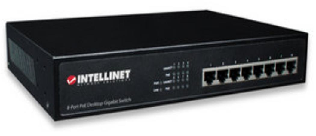 Switch INTELLINET Gigabit PoE+ de 8 puertos